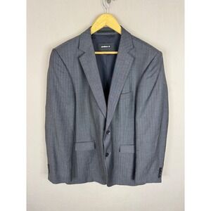 Strellson Men EU 50 Men 40-42 Grey Herringbone Wool Linen Silk Blazer Sport Coat